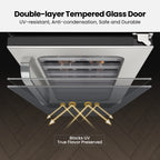 Whynter 15 Inch Wine Fridge Cooler - 33 Bottles Wine Fridge with Glass Door, Small Wine Refrigerator with 3 LED Light Built-in for Home Bar Kitchen