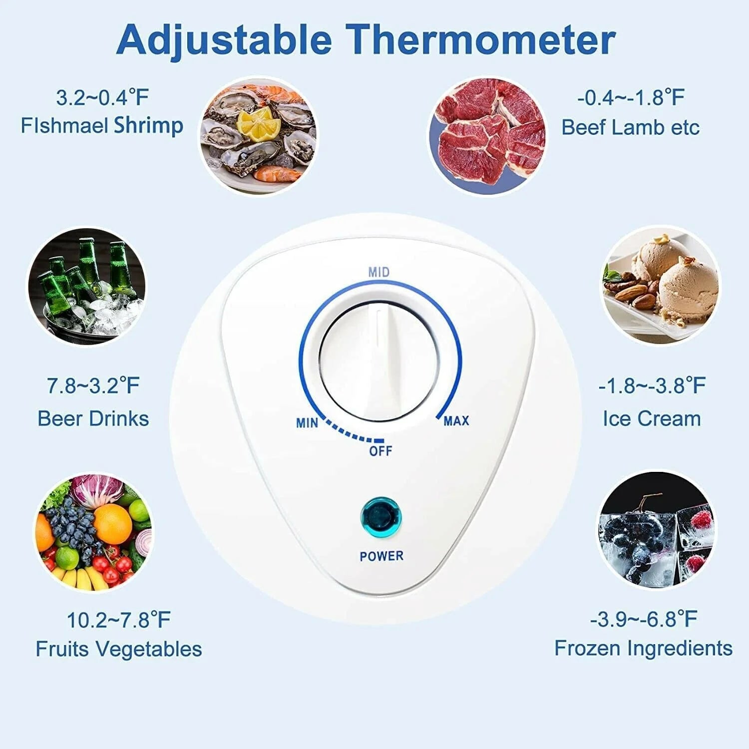 SMAD 5 Cu ft Chest Freezer Removable Baskets Free-Standing Top Open Door Deep Freezer, White