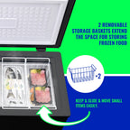 DEMULLER 4.0 Cu.ft Chest Freezer with Electronic Panel, Accurate Temperature Display to 1�?Black
