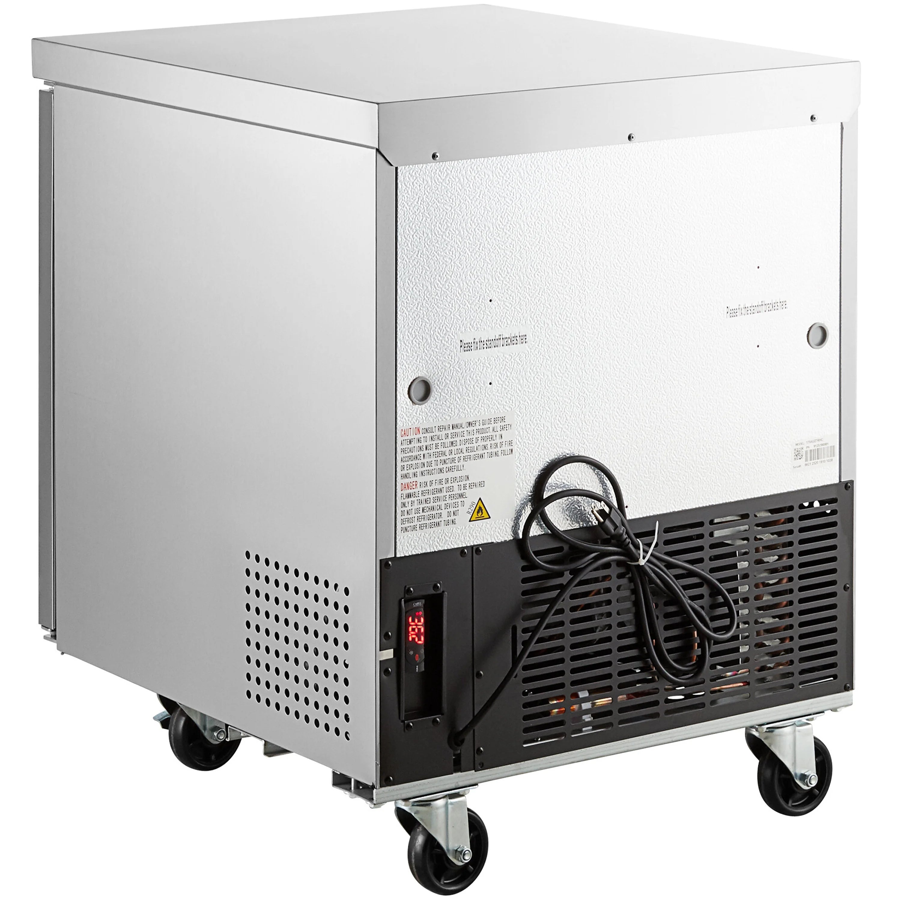29 in. Worktop/Undercounter Freezer 7 Cu.Ft. Commercial Freezer in Stainless Steel, NSF Certified