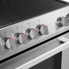 Cosmo 30 in. Stellar Collection 5.0 cu. ft. Electric Range with 4 Burner Glass Cooktop and Convection Oven in Stainless Steel