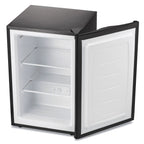 Auseo 3 Cu.ft Single Door Freezer, Compact Mini Freezer with Reversible Door for Kitchen, Apartment, Basement, Dorm, Black