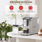 Fully Automatic Espresso Machine, 7 Coffee Varieties, 20-Bar Coffee Espresso Machine with Automatic Milk Frother, 7 Coffee Varieties, Intuitive Touch Display, 1.5-L Water Tank