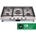 LG Studio CBGS3628S 36 inch Stainless 5-Burner Built-In Gas Cooktop