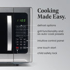 Farberware Professional 1.2 Cu. Ft. 1000-Watt Microwave Oven with Sensor Cooking, Stainless Steel/Black Body Wrap