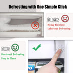 Frestec 1.6 Cu.Ft Mini Fridge with Freezer, Compact Refrigerator, Energy Efficient for Office, Apartment, Dorm, Bedroom