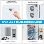 ADVWIN 22L/30Can Mini Fridge with Temperature Control, Compact Refrigerators for Bedroom, Cosmetics