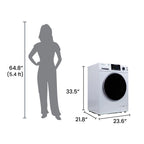 Equator Combination Washer Dryer Ventless/Vented Pet cycle 1.62cf/15lbs 110V with Adjustable legs