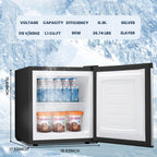 1.7 Cu ft Compact Single Door Refrigerator - Energy Efficient, Reversible Door, Perfect for Home, Office, or Dorm, Black