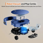 GOOVI Robot Vacuum Cleaner, 2 in 1 Robot Vacuum and Mop Combo for Pet Hair, Hard Floor