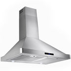 AKDY 30" European Stainless Steel Wall Mount Range Hood with Touch Control Panel