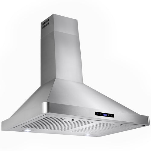 AKDY 30" European Stainless Steel Wall Mount Range Hood with Touch Control Panel