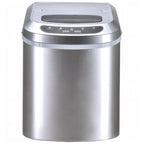 Costway Silver Portable Compact Electric Ice Maker Machine Mini Cube 26lb/Day