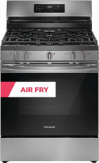 Frigidaire FCRG3083AS 30" Wide Slide-In Gas Range with Air Fry, Stainless Steel