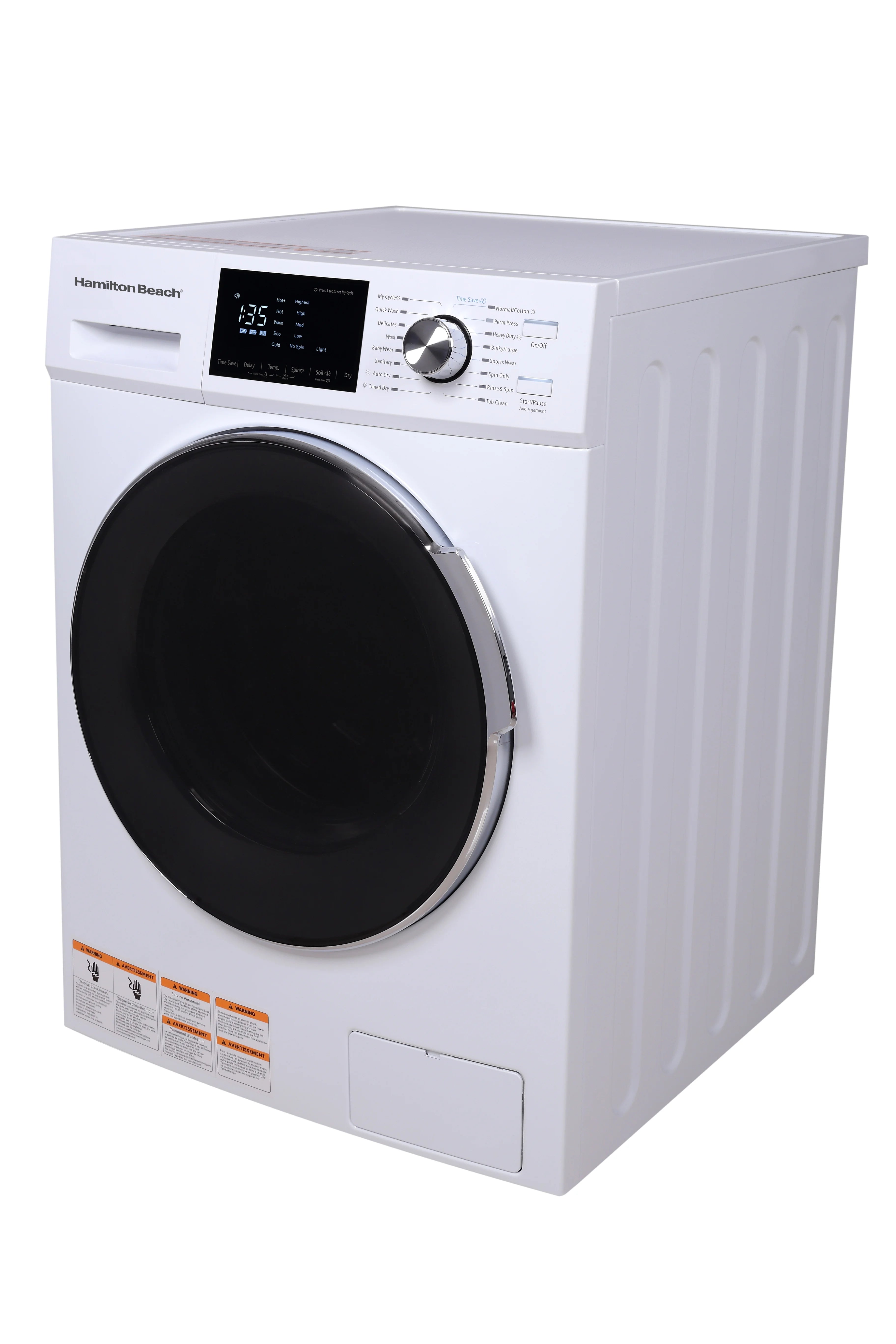 Hamilton Beach 2.7 cu ft Front Loading Combo Washer and Dryer , White