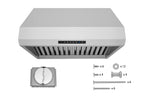 Hauslane | PRO Series PRO500 36" | Versitile Under Cabinet or Wall Mounted Range Hood | with Smart App Control and LED in Stainles Steel