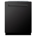 ZLINE 24" Monument Series 3rd Rack Top Touch Control Dishwasher in Black Stainless Steel with Stainless Steel Tub, 45dBa