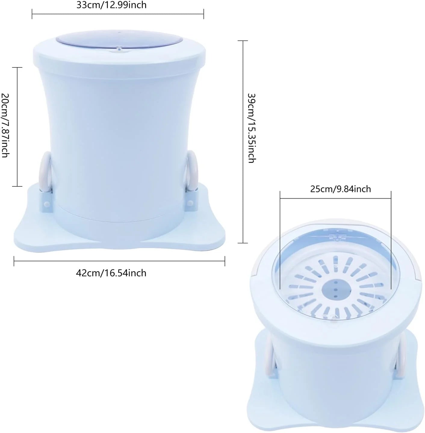 Portable Manual Clothes Dryer Mini Dryer Compact Spin Dryer Non electric Laundry Dryer for Apartments, School, Dormitory (Blue)