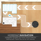iHome AutoVac Eclipse Robot Vacuum with Mapping Technology, Ultra Strong Suction, 120 Min Runtime, App Connectivity