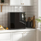 Resenkos 1.1 Cu.Ft Countertop Mini Freezer, Compact Upright Freezer with Removable Shelves, Red