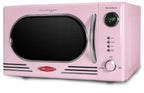 Nostalgia Retro Countertop Microwave Oven - Large 1000-Watt - 1.1 cu ft - 12 Pre-Programmed Cooking Settings - Digital Clock - Kitchen Appliances - Black