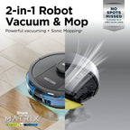 Shark IQ 2in1 Self-Empty Robot Vacuum & Mop, 30-Day Capacity, Precision Home Mapping, Sonic Mopping, Self-Emptying, Smart Mapping, Wi-Fi Connected, LIDAR Navigation, Mop Combo, Pet Hair