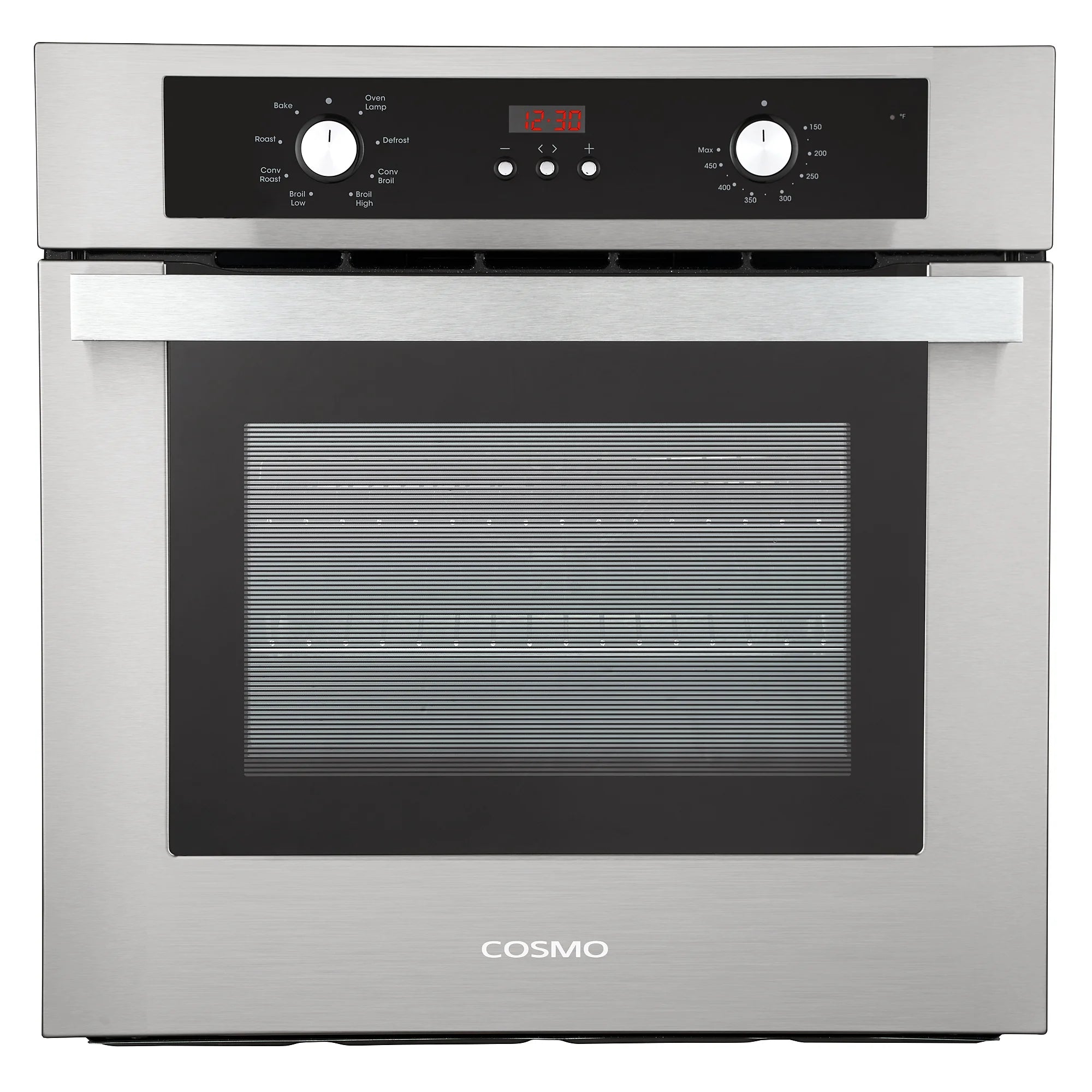 Cosmo 5 Piece Kitchen Package With 36" Gas Cooktop 24" Single Electric Wall Oven 24.4" Countertop Microwave French Door Refrigerator & 24" Built-in Fully Integrated Dishwasher