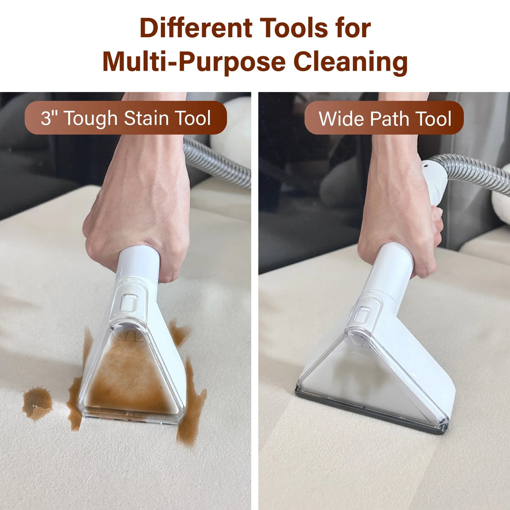 WHALL Portable Carpet Cleaner Machine with Wide Path Tool, Self-Cleaning for Pet Stains and Seats