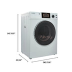 Equator Compact 24 in Vented Dryer 3.1cf/13lb SENSOR Sanitize Shoes 110V/1500W