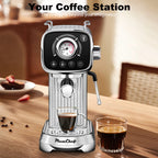 20 Bar Espresso Machine with Milk Frother, Single & Double Shot, ESE Pod Compatible, Removable Water Tank for Cappuccino, Latte, & Machiato for Home Barista