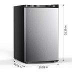 Moifoi 3.0 Cu.ft Upright Freezer, Reversible Single Door Vertical Freezers w/ Removable Shelf, Energy Saving, Silver