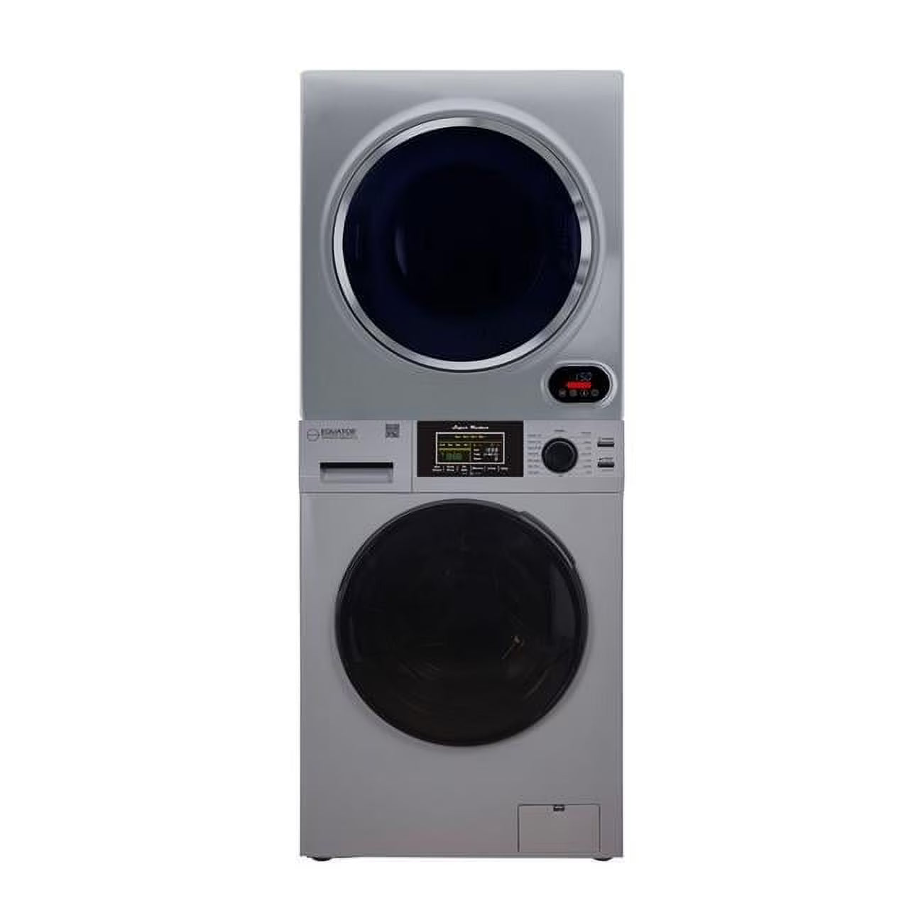 Equator Advanced Appliances Stainless Steel Washer/Compact Short Dryer in Black