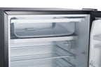 Galanz 4.3 Cu ft Single Door Mini Fridge, Stainless Steel Look, New, Width 19.12"
