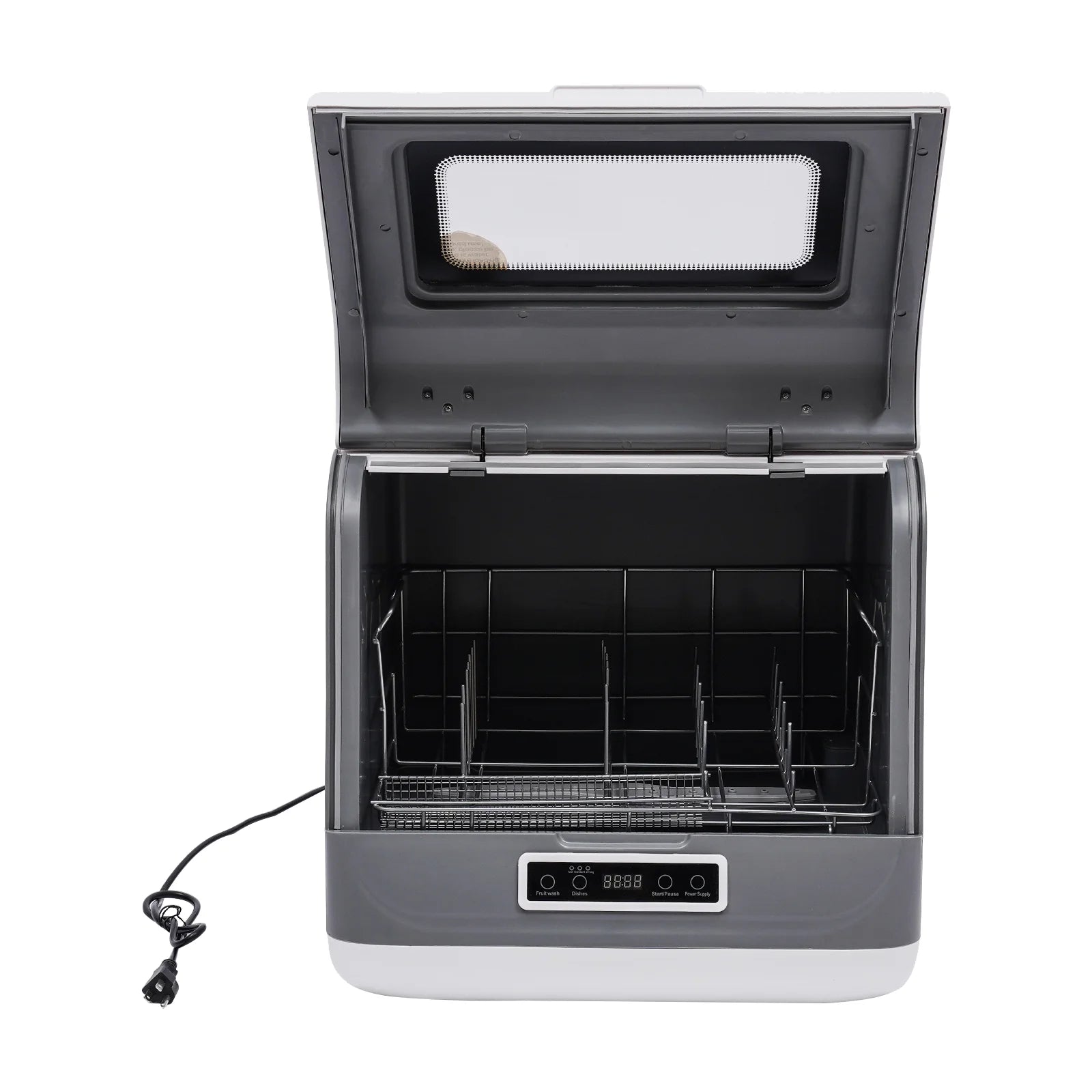 Peakora Portable Countertop Dishwasher, 3-in-1 Function Flip-Top Dishwasher, 800w Mini Dishwasher for Small Households Apartments Boats 17.72*15.75*17.32in