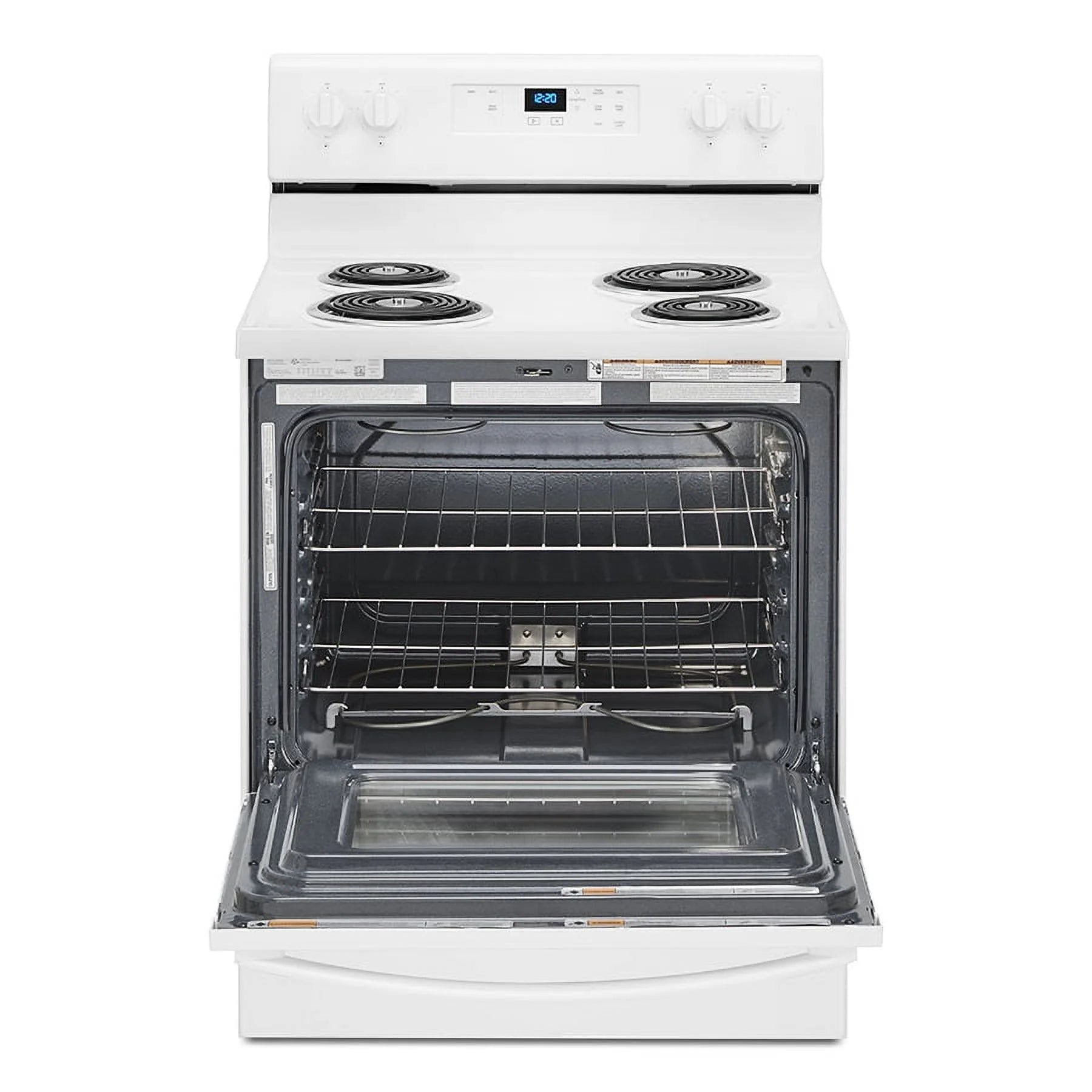 WHIRLPOOL WFC150M0JW 30" freestanding coil electric range