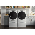 Whirlpool 5.0 cu ft High-Efficiency White Front Load Washing Machine with Load & Go(TM) XL Dispenser