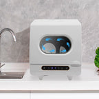 Portable Countertop Dishwasher 5 Washing Programs with Water Tank Leak-Proof Dry 360° Rotation Flushing, Uitable for Homes Kitchen Apartments Dormitories Campers