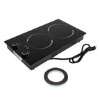 2100W Electric Induction Cooktop Stove Top 2-Burner Touch Control + Child Lock