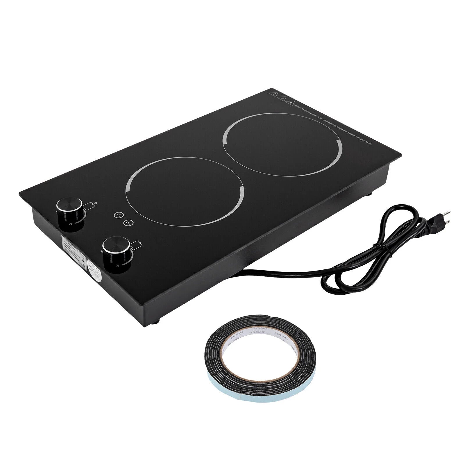 2100W Electric Induction Cooktop Stove Top 2-Burner Touch Control + Child Lock
