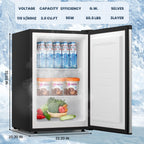 Electactic Upright Freezer, Energy Saving 3.0 Cu.ft Single Door Compact Upright Freezer with Reversible Door(Black)