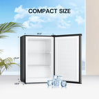 Upstreman 3.0 Cu.ft Compact Upright Freezer, Freestanding Mini Freezer Stainless Steel Single Door Stand Up Freezer with Reversible Door, UP30 White