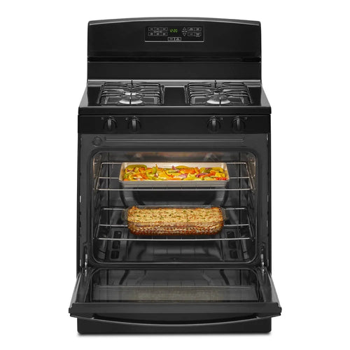 Amana? AGR6303MMB - Range Gas 30" 5.1 Cu. ft Oven with Bake Assist - Weight: 135 pounds- Depth: 27.2��- Height: 46.25��- Width: 29.08��