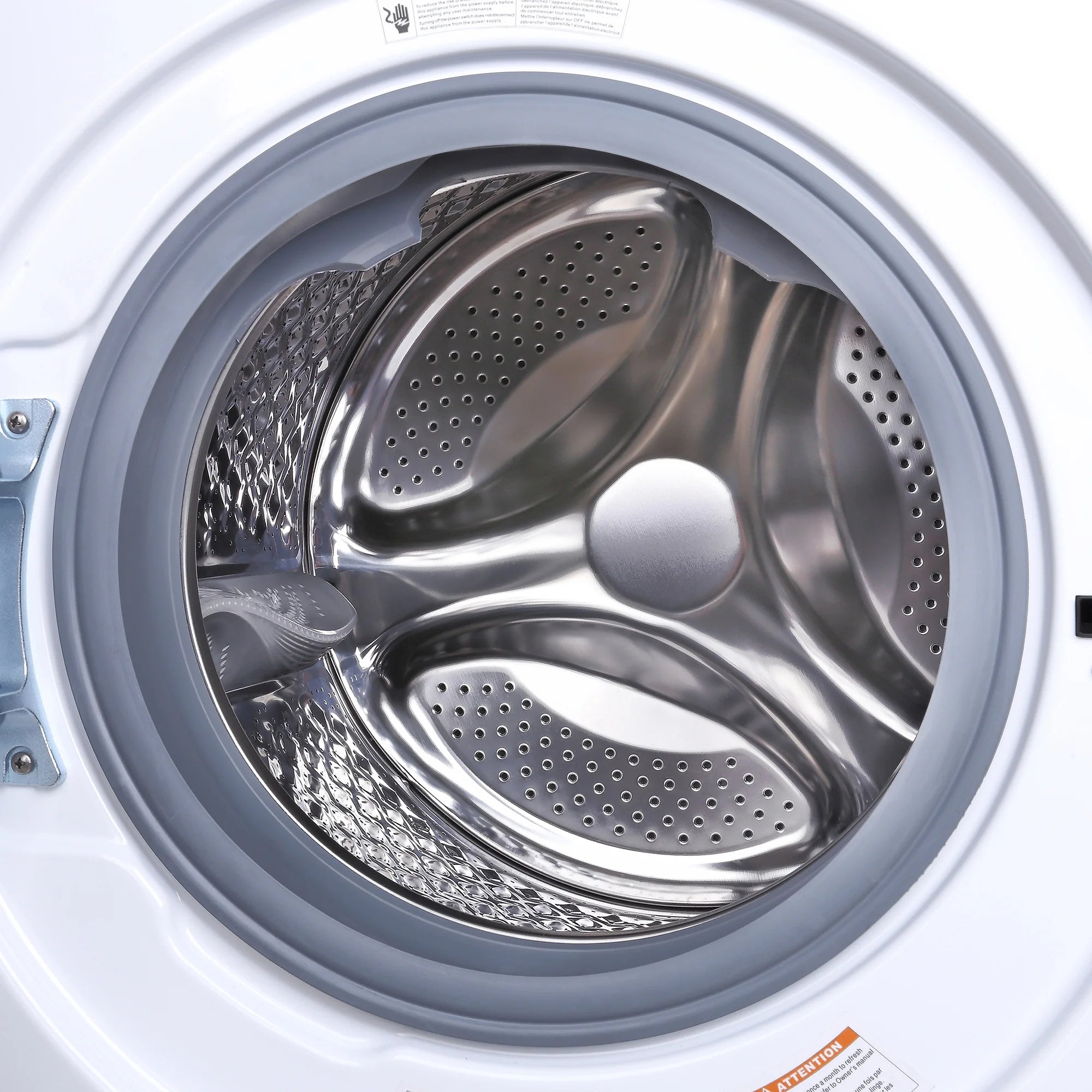 Magic Chef 24 in. 2.7 cu. ft. Front Load Compact Washer in White in White