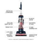 Restored Hoover Residential Vacuum-UH74110M Hoover Pet Max Complete Bagless Upright Vacuum Cleaner with Allergen Block Technology (Refurbished)
