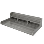 Modern Washer Dryer Countertop with 2-Tier Shelf,Laundry Room Countertop Organization Storage with 2.75" H Guard Edge Rails,Non-Slip Pad,Waterproof and Easy to Clean,54"W x 27.55"D,Natural Wood