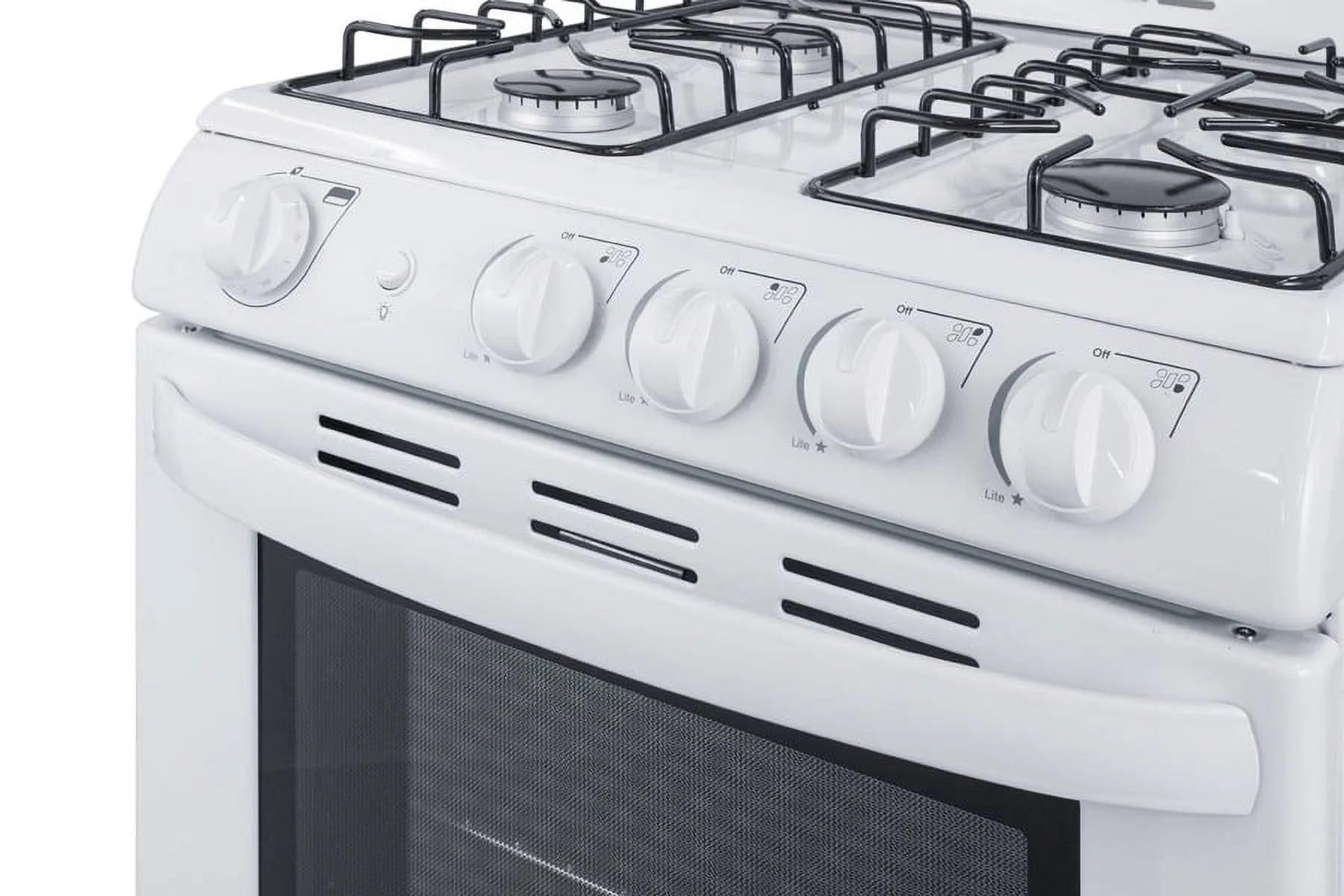 24" Wide Gas Range, White