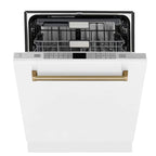 ZLINE DWMTZ30424CB 45 dBA Autograph Edition Top Control Built-In Dishwasher - Stainless/Champagne Bronze