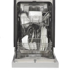 Pemberly Row 18" Stainless Steel Front Control Dishwashers in Silver