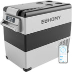 EUHOMY 12 Volt 46QT Car Refrigerator with Bluetooth APP Control, 12/24V DC & 110V AC, Portable Freezer Fridge Cooler for Car, RV, Camping, Home Use