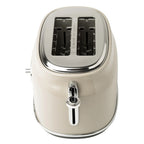 Haden 12 Cup Coffee Maker with 2 Slice Stainless Steel Bread Toaster, White
